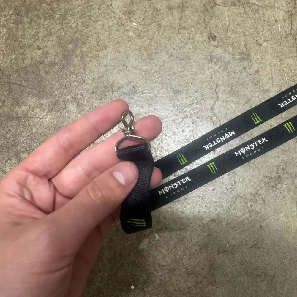 Monster Energy Brand Black Neck Lanyard Keychain